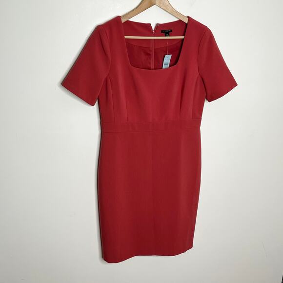 Ann Taylor Red Square Neck Dress - Picture 4 of 12